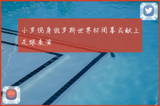 小罗现身俄罗斯世界杯闭幕式献上足球表演