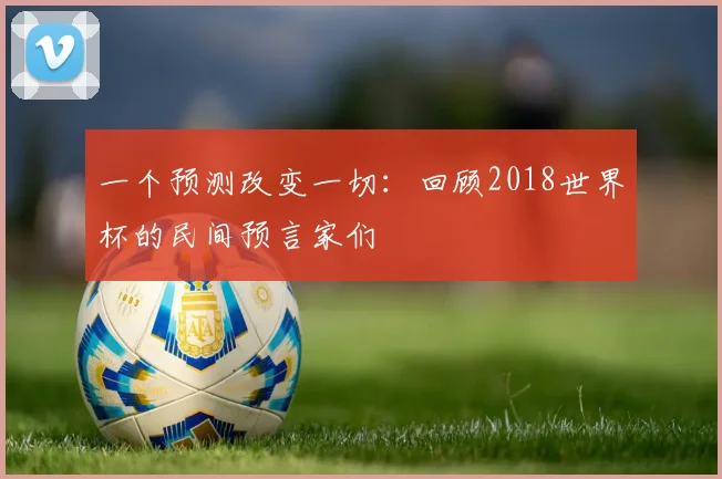 一个预测改变一切：回顾2018世界杯的民间预言家们